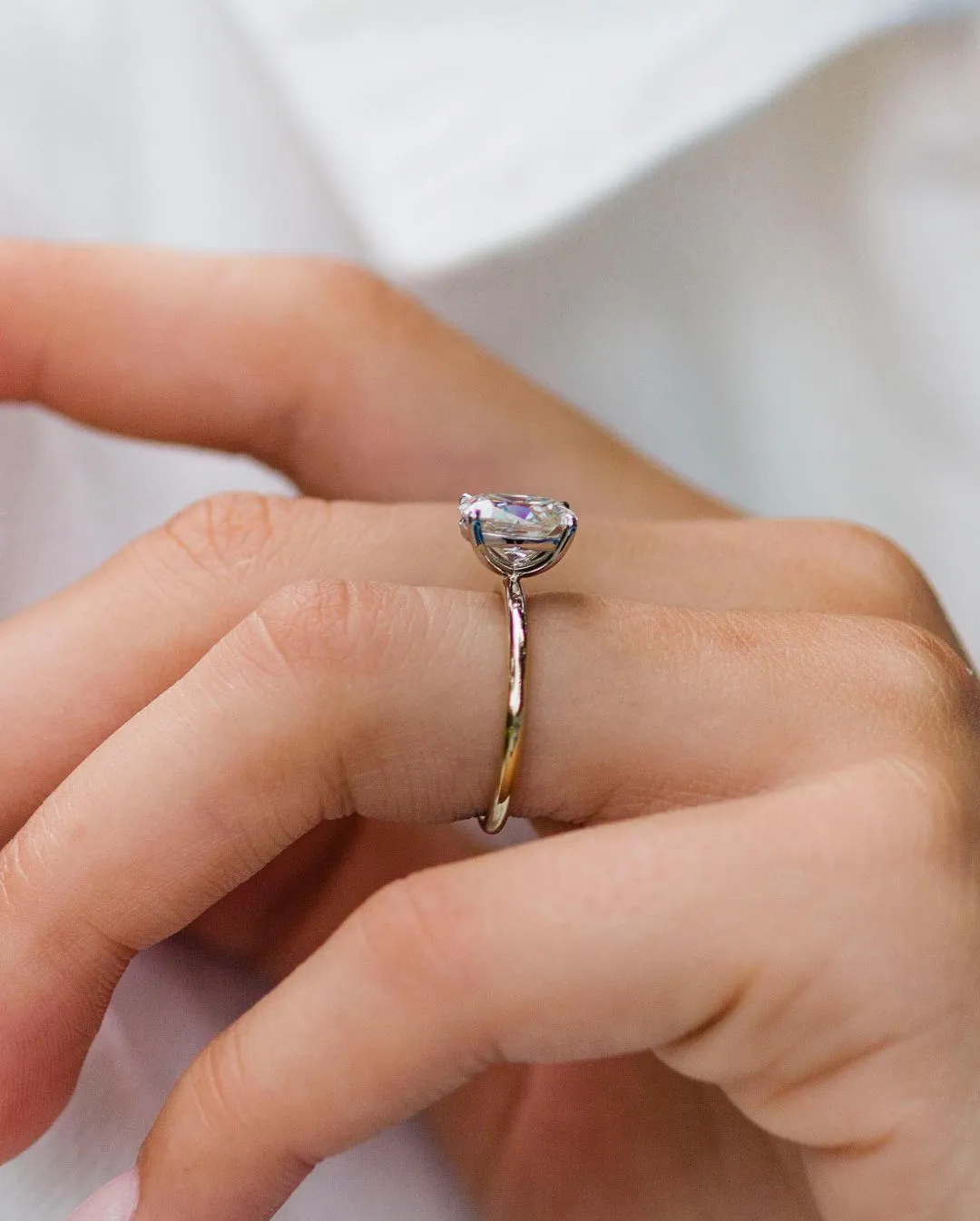 2.50CT Dainty Cushion Cut Engagement Ring