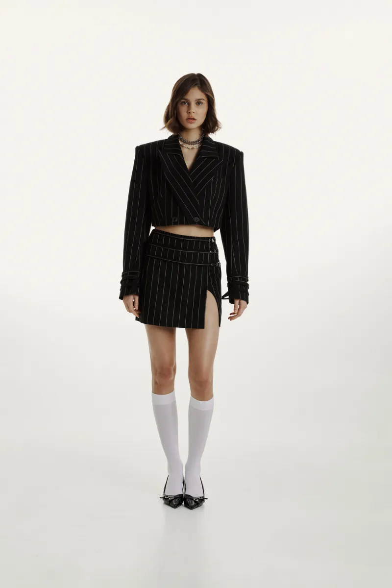 ABRA HOT STRIPED MINI SKIRT