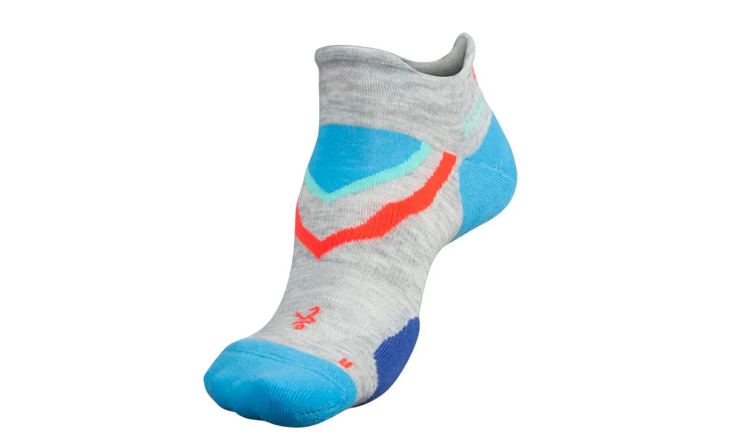 Balega Ultra Glide No Show Socks - Mid Grey/Etheral Blue