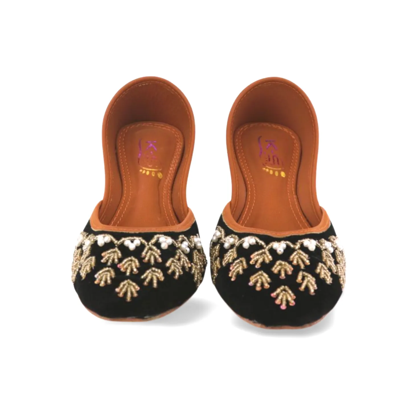 Black Velvet Embroidered Khussa Juti For Women | Comfortable and Stylish Shoes for Any Occasion