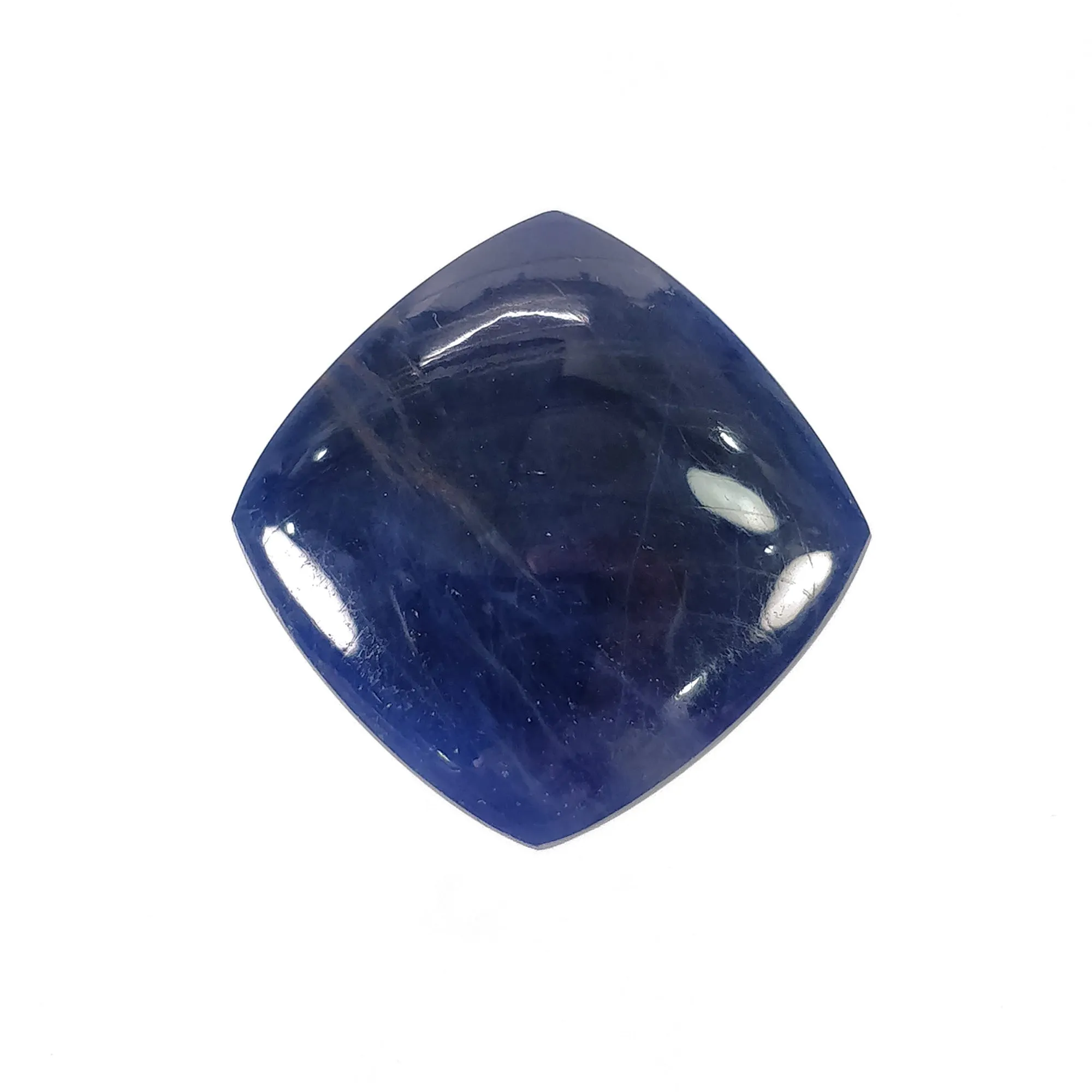 BLUE SAPPHIRE Gemstone Cabochon : 24.00cts Natural Untreated Unheated Sapphire Gemstone Cushion Shape Cabochon 20mm 1pc For Pendant