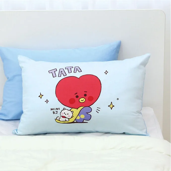 BT21 Little Buddy Pillow Covers Bangtan Boys BTS Cushion Cases 100% Cotton Kpop Home Decor Bedroom Naradeco Line Freinds