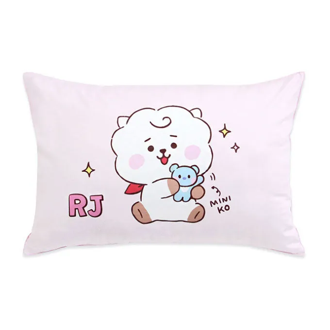 BT21 Little Buddy Pillow Covers Bangtan Boys BTS Cushion Cases 100% Cotton Kpop Home Decor Bedroom Naradeco Line Freinds