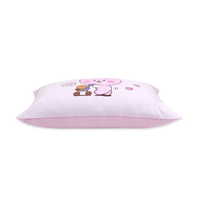 BT21 Little Buddy Pillow Covers Bangtan Boys BTS Cushion Cases 100% Cotton Kpop Home Decor Bedroom Naradeco Line Freinds