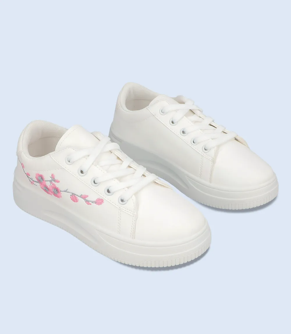 BW8272-WHITE/PINK-Women Sports Shoes