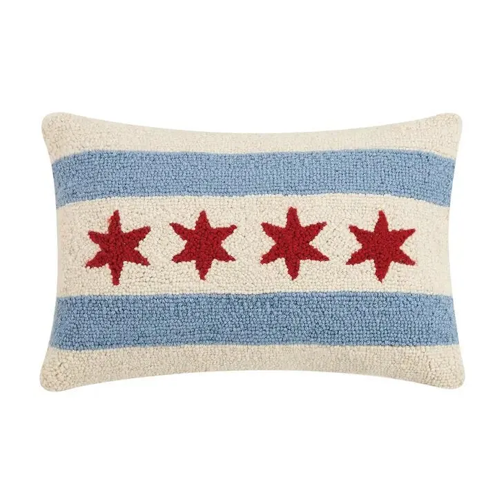 Chicago Flag Hook Pillow