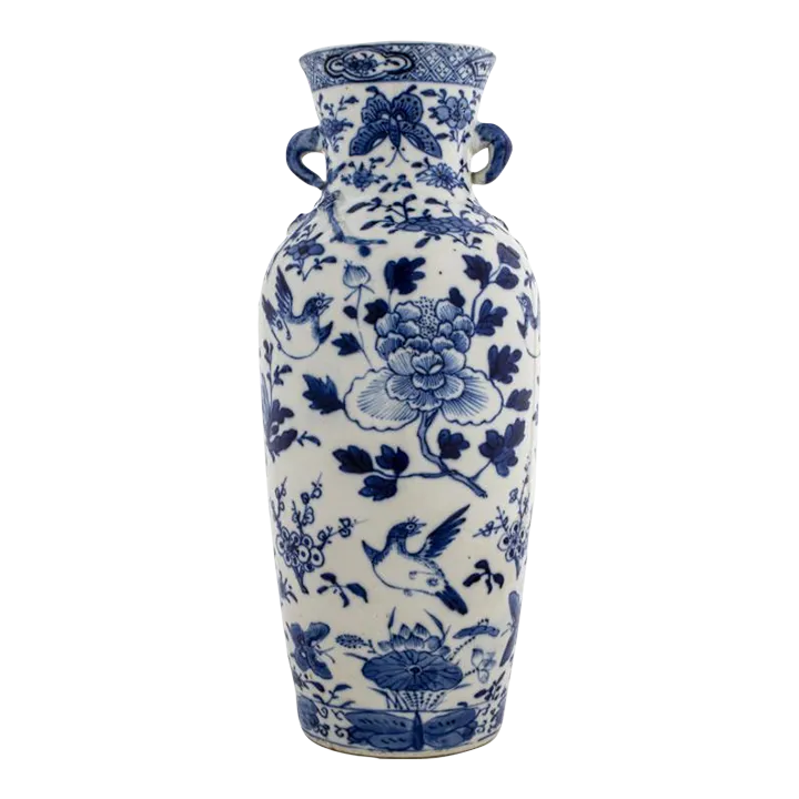 Chinese Export Blue & White Porcelain Vase