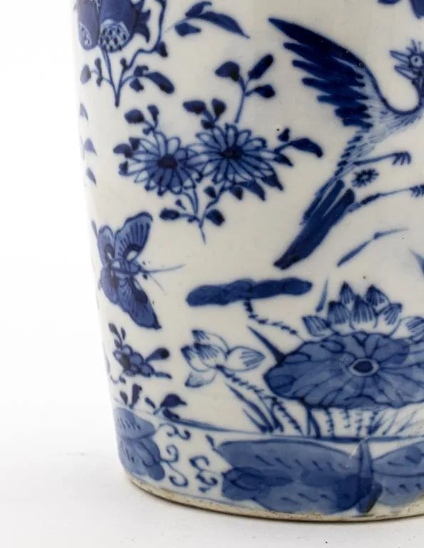 Chinese Export Blue & White Porcelain Vase