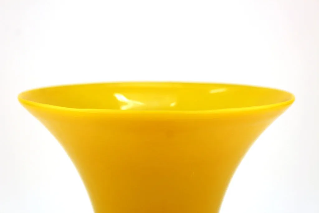 Chinese Peking Imperial Yellow Glass Vase