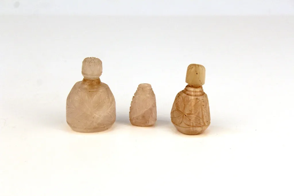 Chinese Pink Quartz Snuff Bottles, Set of Three