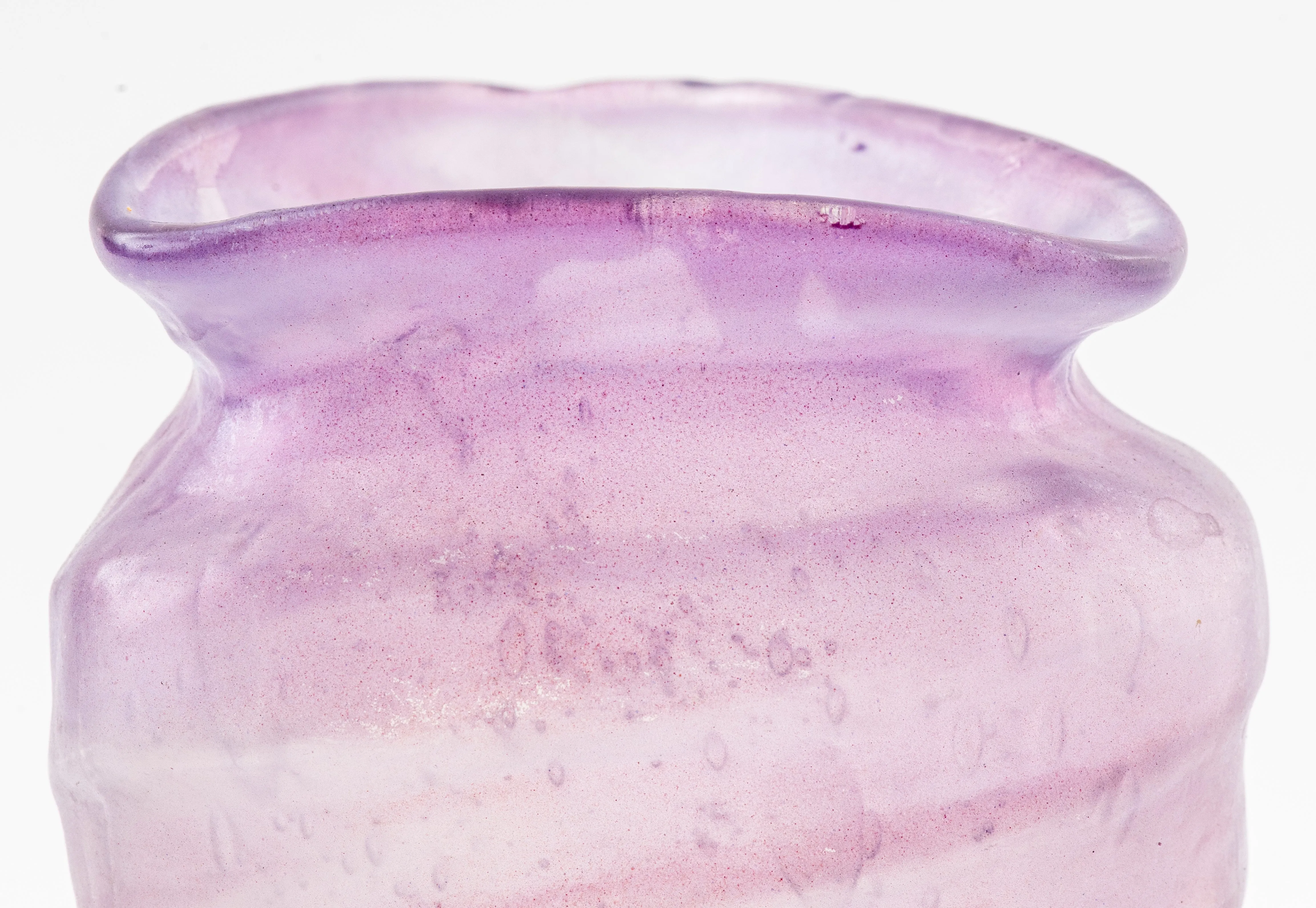 Contemporary Hand-Blown Purple Glass Vase