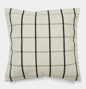 Cotton Cushion in Black & Cream Check – 53 cm