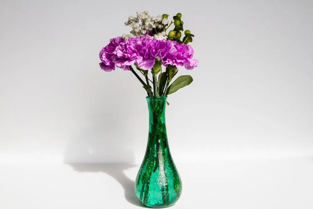 Crinkle Bud Vase with Infused Cremation Ash