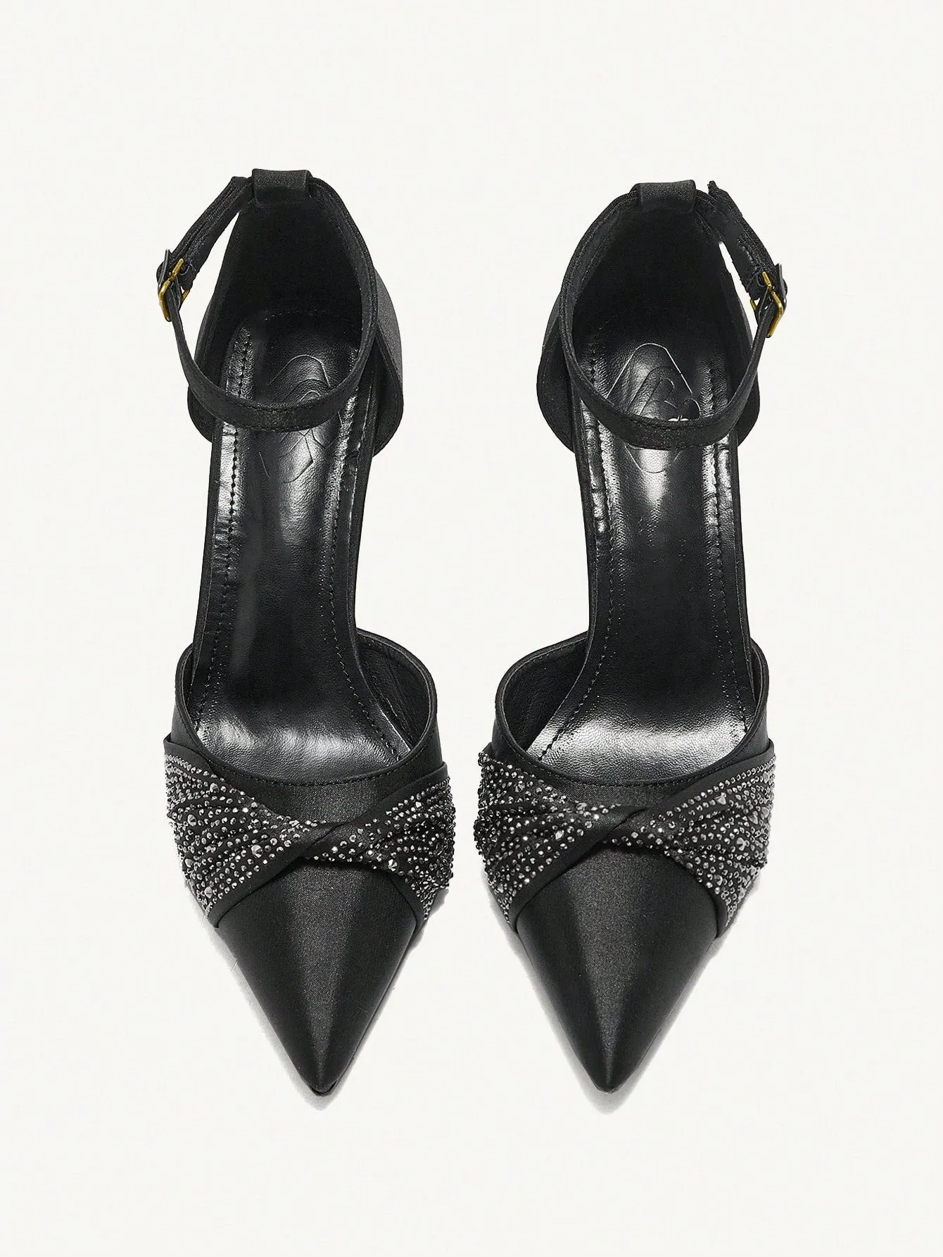 CUCCOO CHICEST Pointed Toe Stiletto Heels Shoes For Women With Fashionable Rhinestone Decoration