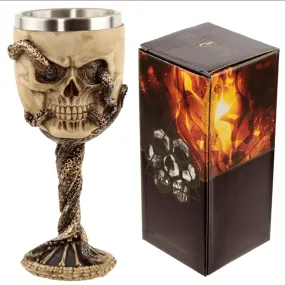 Decorative Bronze Octopus Skull Goblet