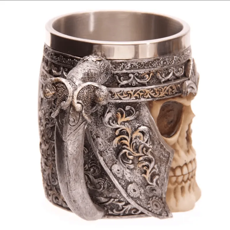 Decorative Skull Warrior Tankard