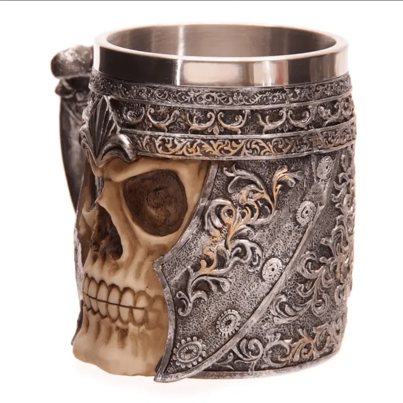 Decorative Skull Warrior Tankard