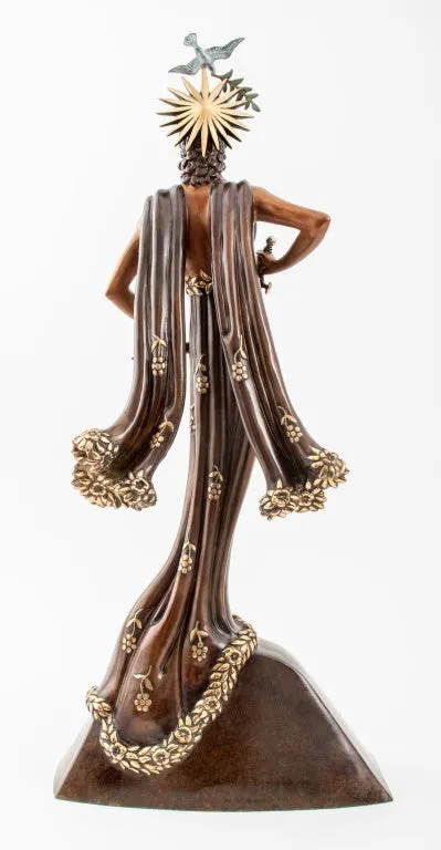 Erte "Peace" Patinated Bronze Sculpture, 1984