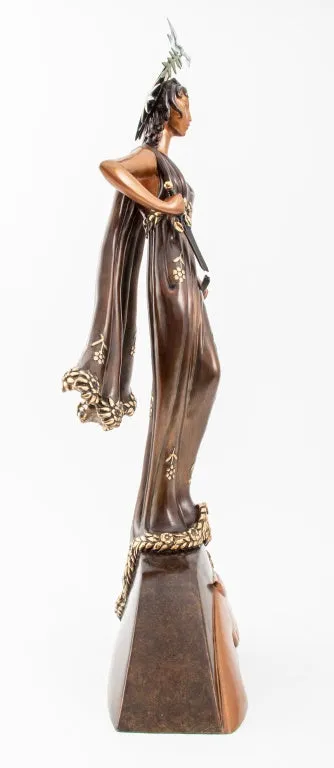 Erte "Peace" Patinated Bronze Sculpture, 1984