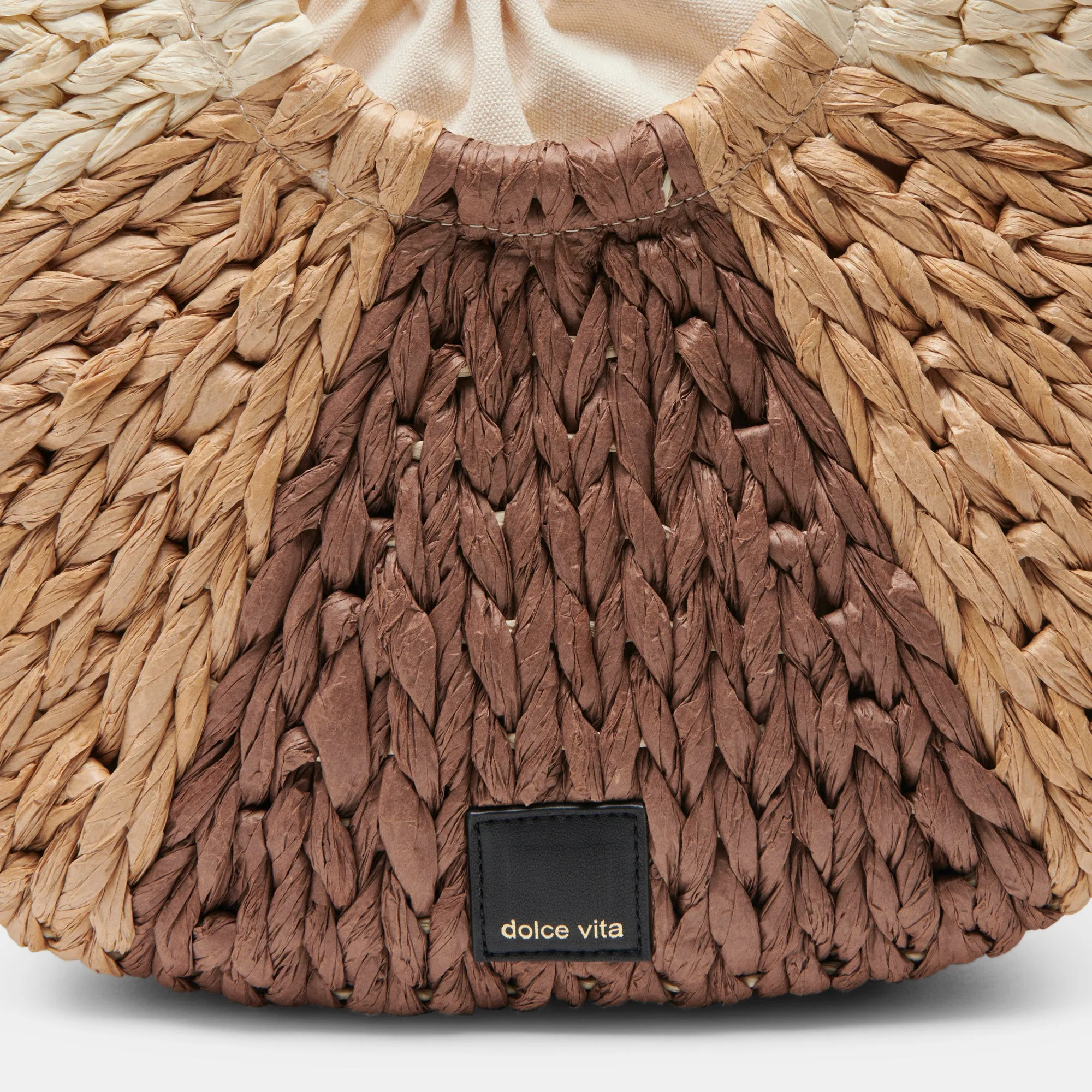 ESTELLE HANDBAG BROWN NATURAL RAFFIA