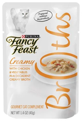 Fancy Feast Creamy Broths with Chicken & Vegetables Supplemental Cat Food Pouches