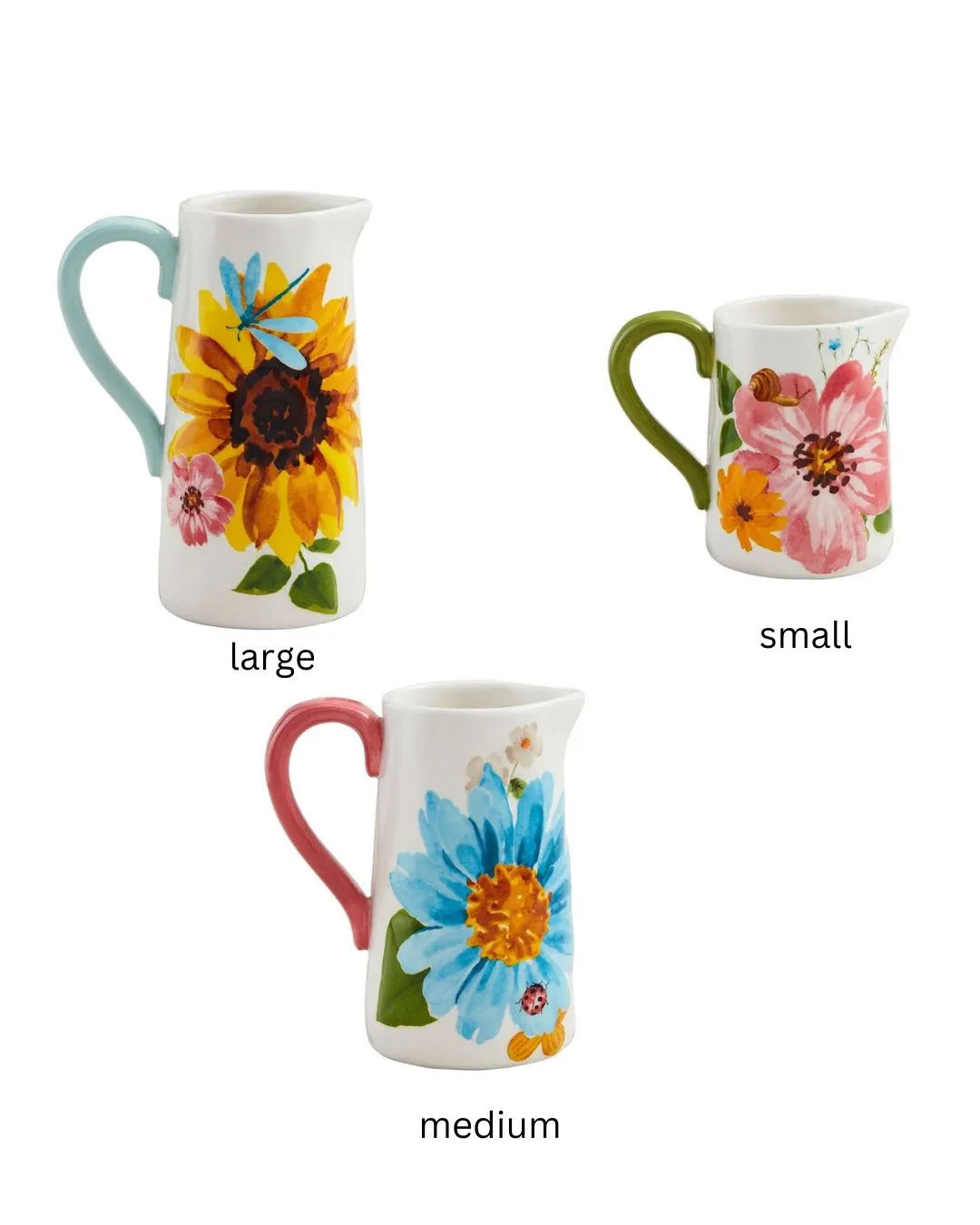 Floral Pitcher Bud Vases