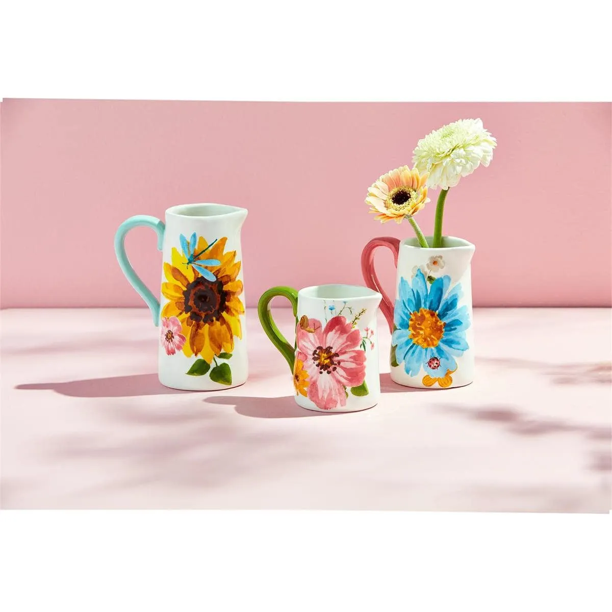 Floral Pitcher Bud Vases