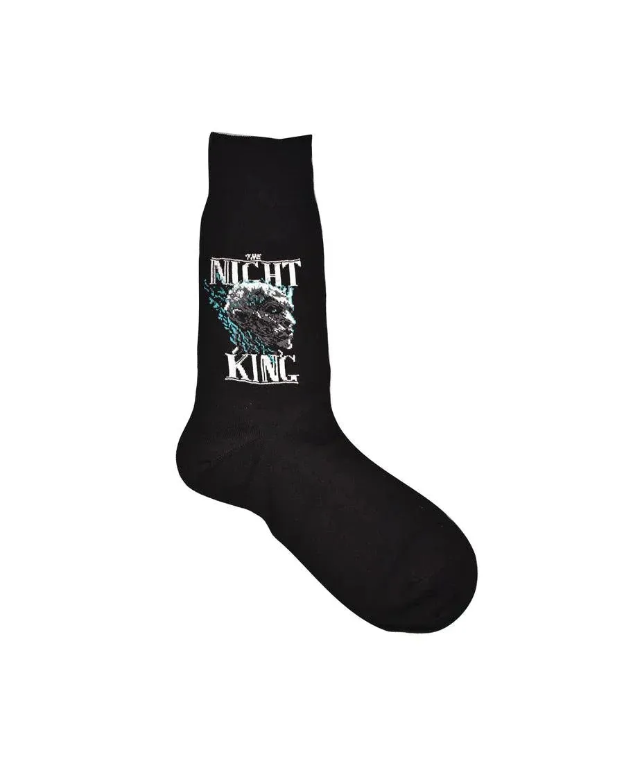 Game Of Thrones The Night King & Viserion, The Ice Dragon Crew Length Socks For Men - Black