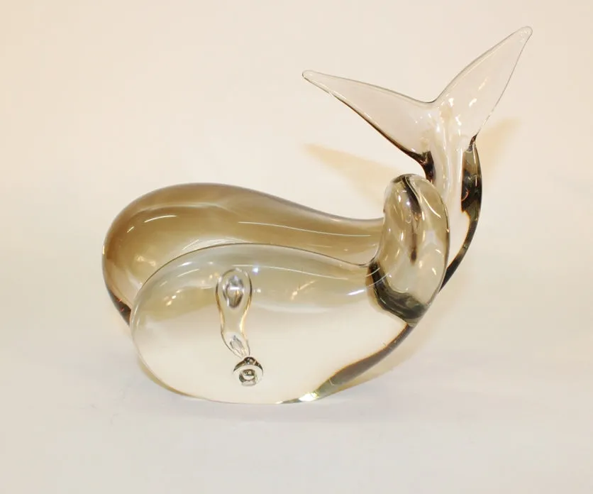 Glass Sculpture of Whales