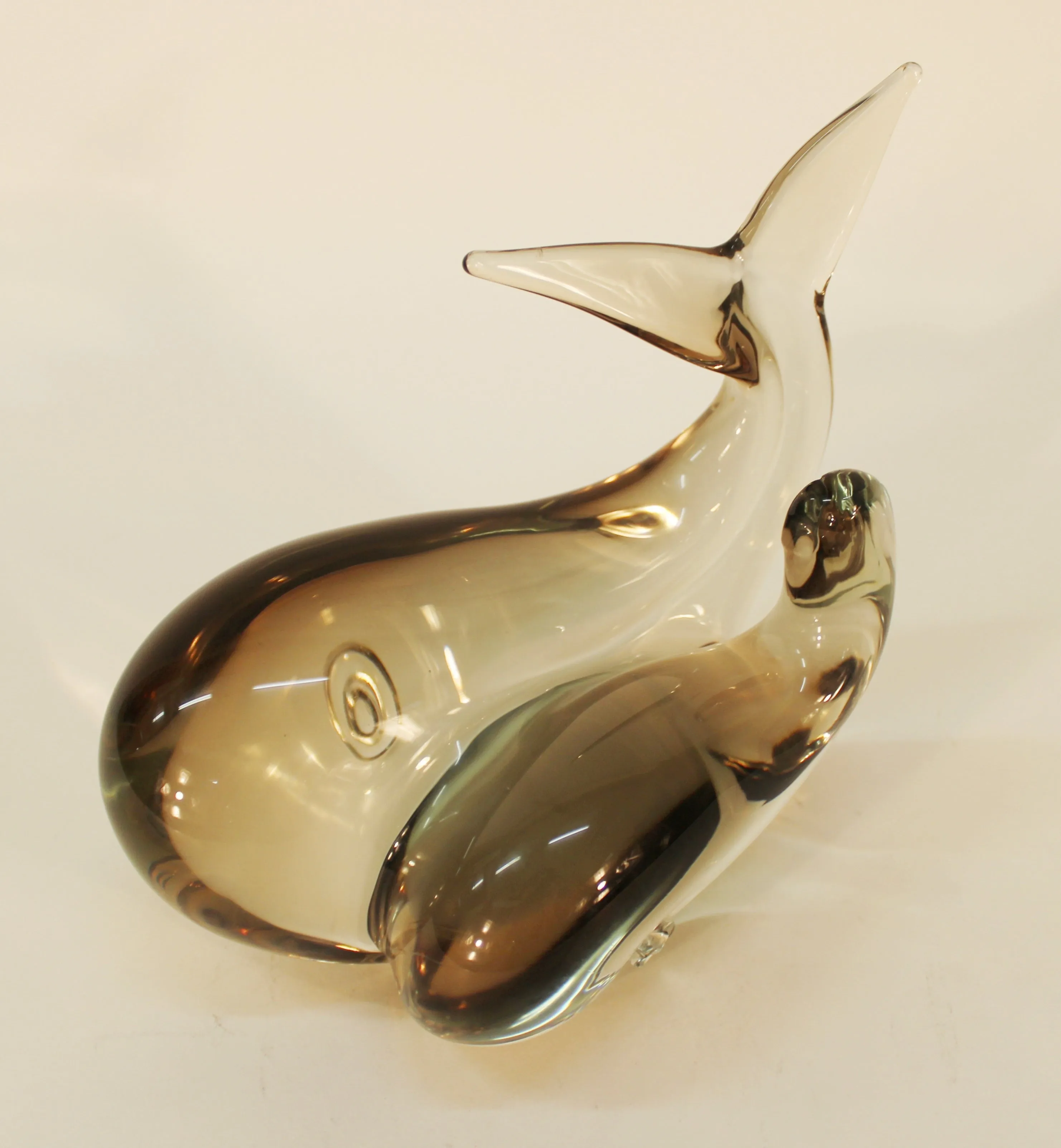 Glass Sculpture of Whales