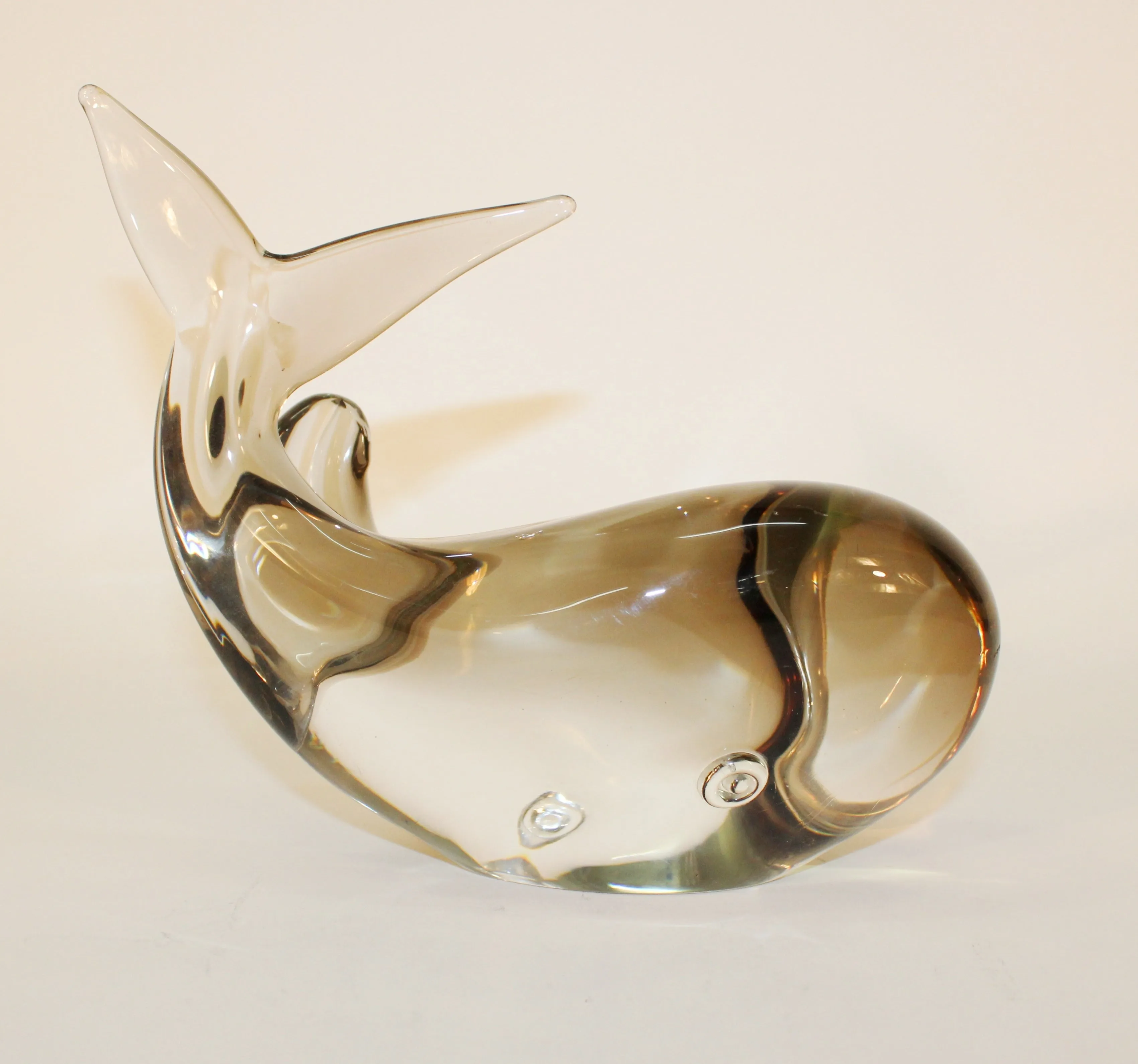 Glass Sculpture of Whales