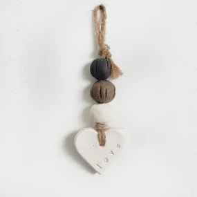 Handmade Estilo Ceramic Wall Hanging - Love