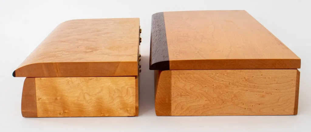 Irish Connemara Craft Burlwood Boxes, Pair