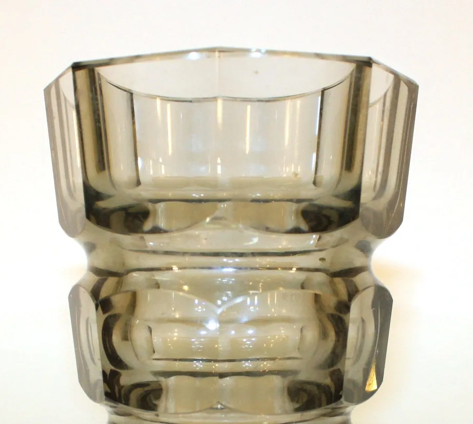 Josef Hoffman Block Glass Vase