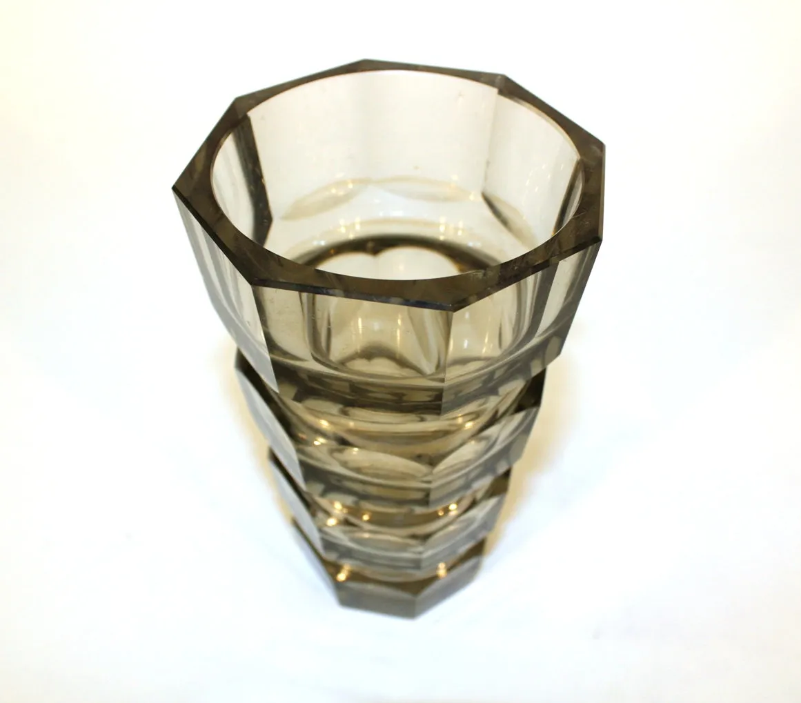 Josef Hoffman Block Glass Vase