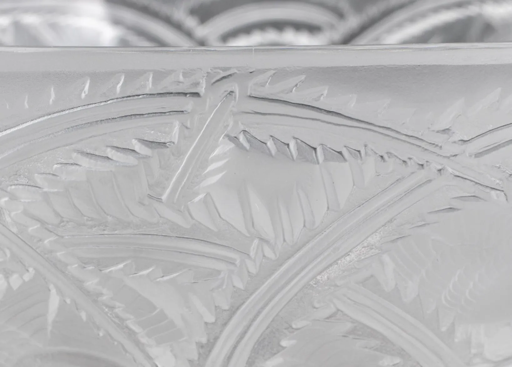 Lalique Frosted & Clear Crystal Bowl