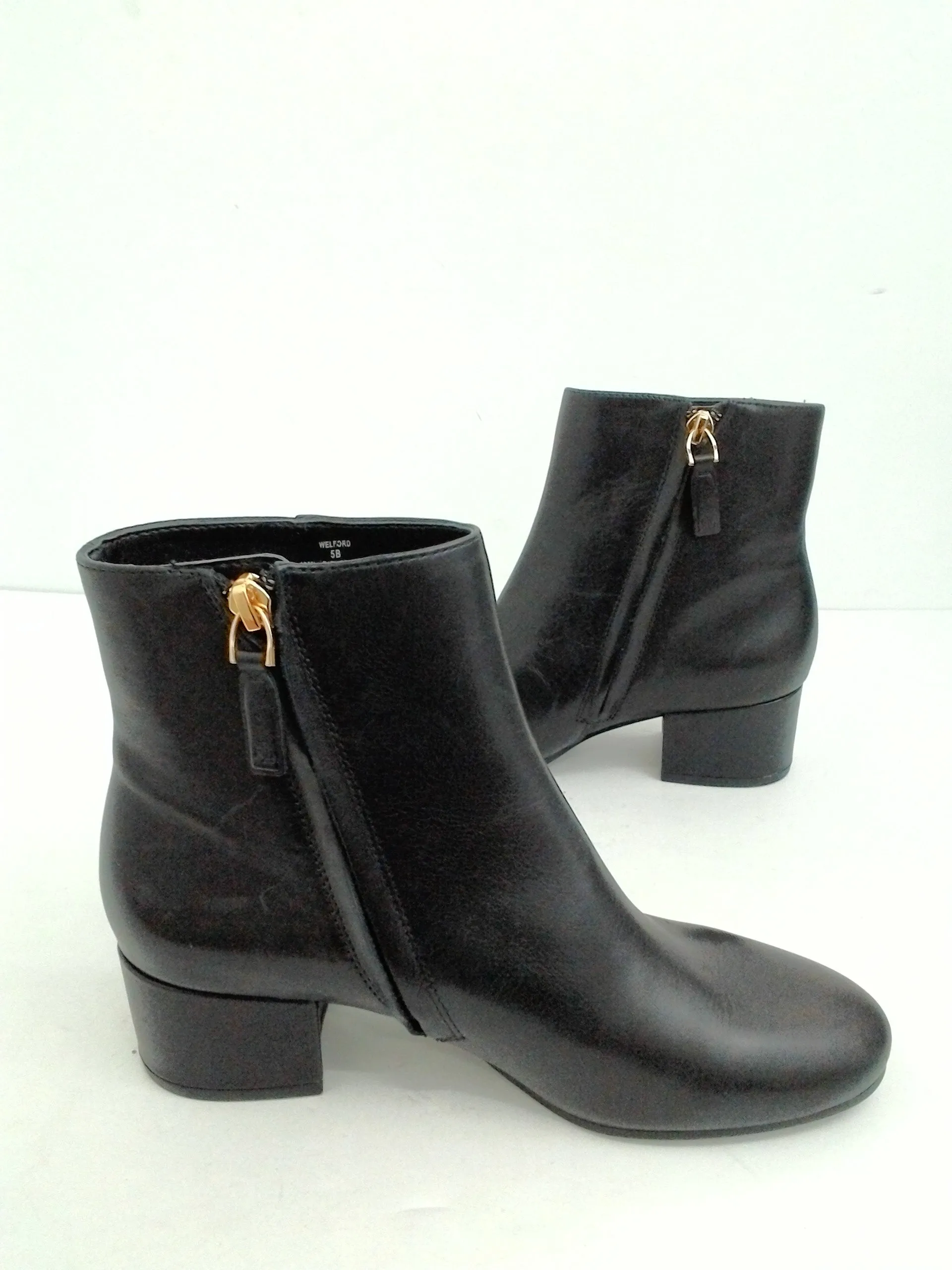 Lauren Ralph Lauren Women's Welford Black Leather Booties Size 5 B