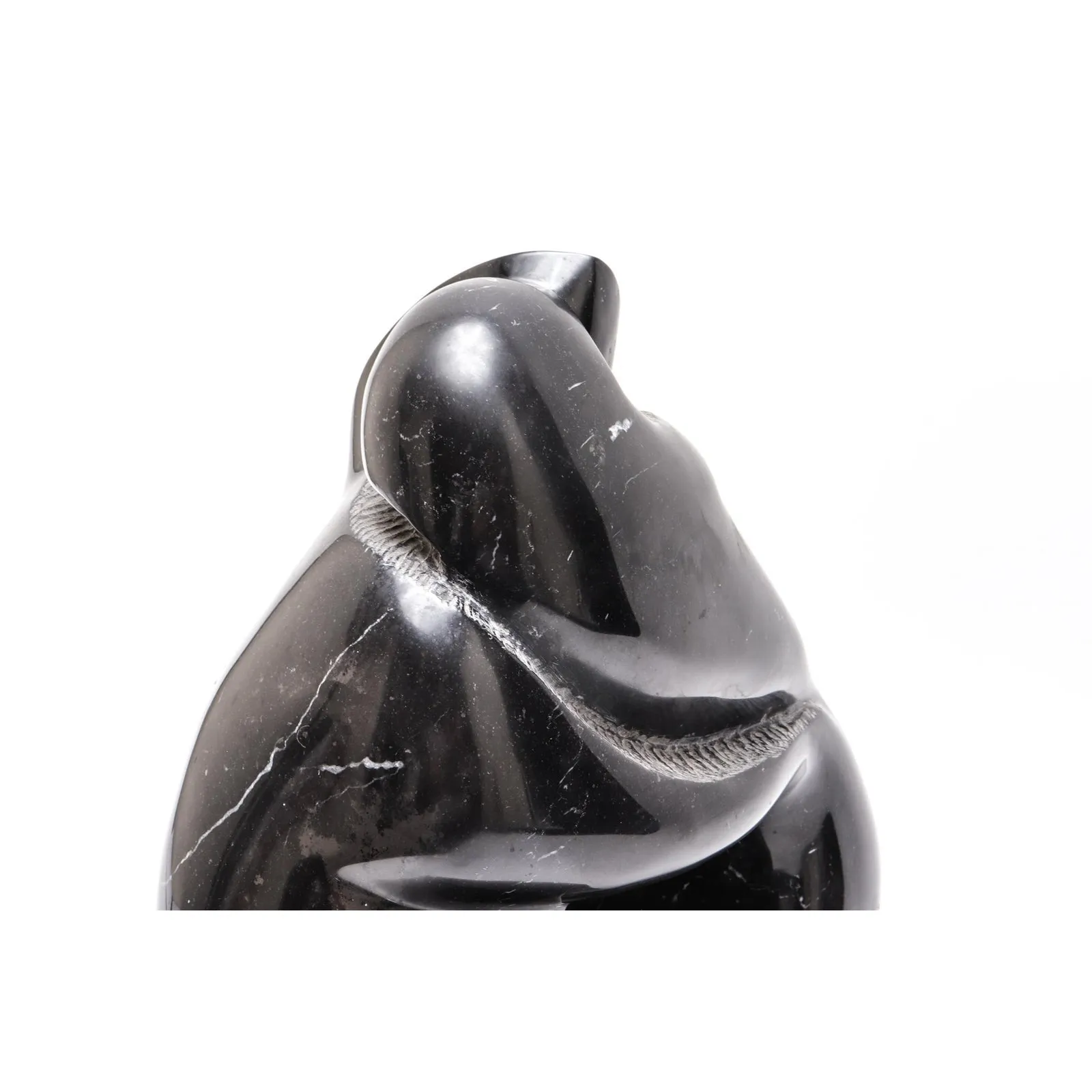 Mid-Century Modern Abstract Soapstone Sculpture of Embracing Couple