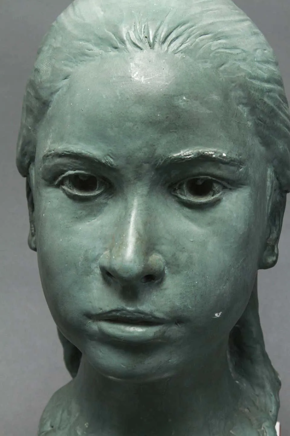 Mid-Century Modern Sculpture Bust of a Young Girl