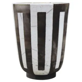 Modern Studio Pottery Vase with Geometric Pattern