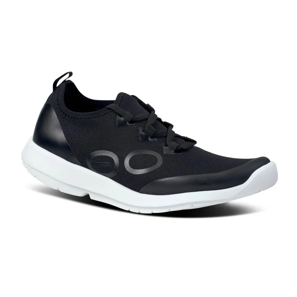 Oofos Women's OOmg Sport LS Low Shoe - White & Black