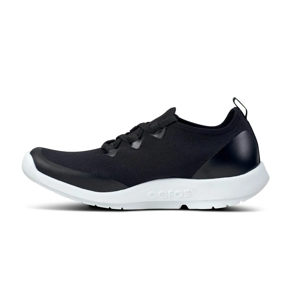 Oofos Women's OOmg Sport LS Low Shoe - White & Black