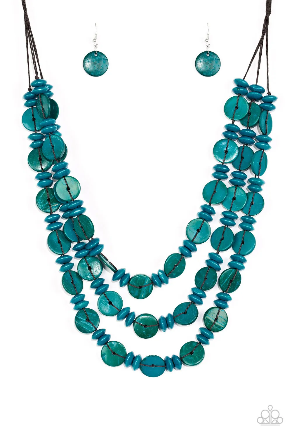 Paparazzi Accessories - Barbados Bopper - Blue Necklace