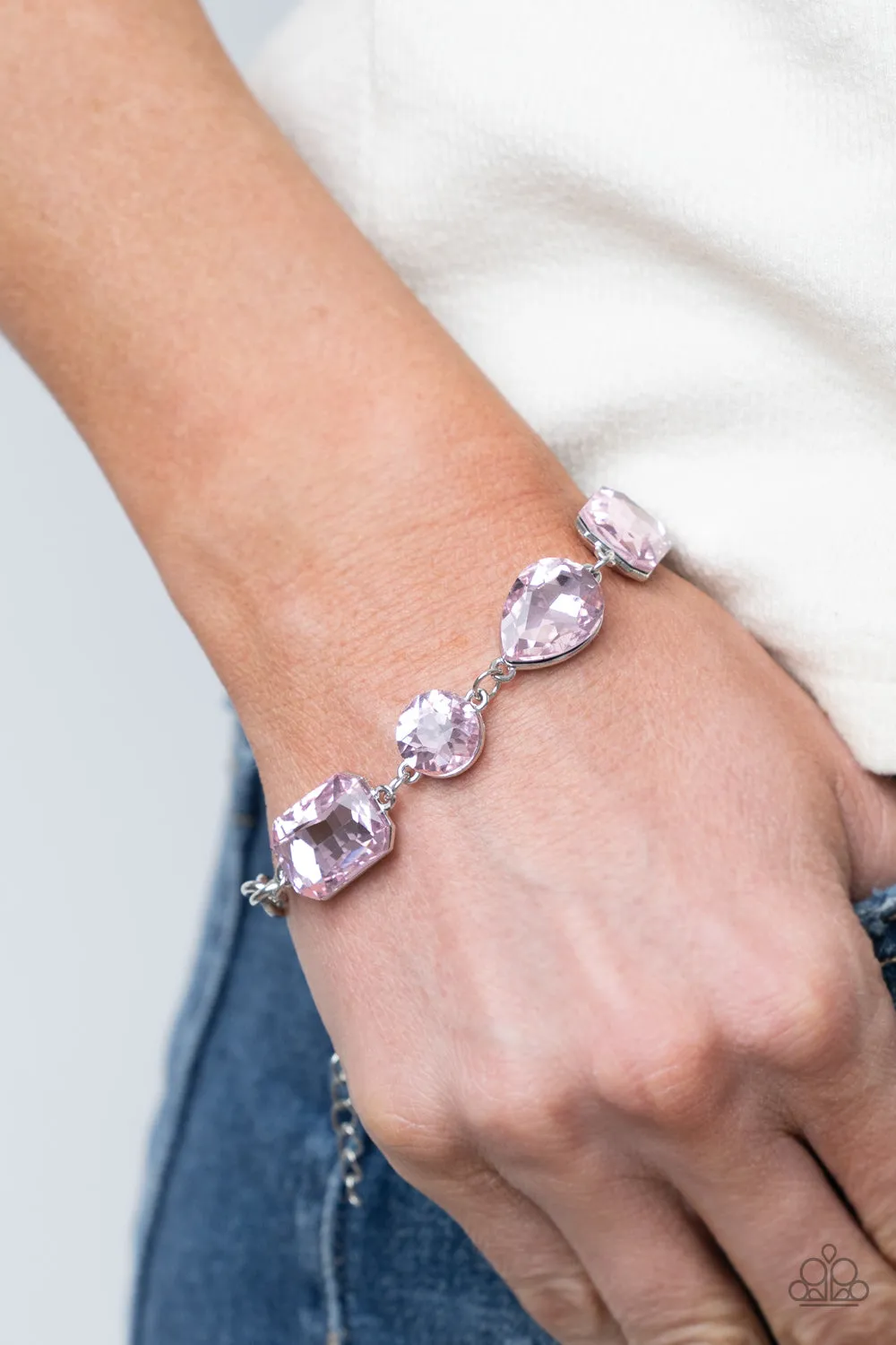 Paparazzi Accessories - Cosmic Treasure Chest - Pink Bracelet