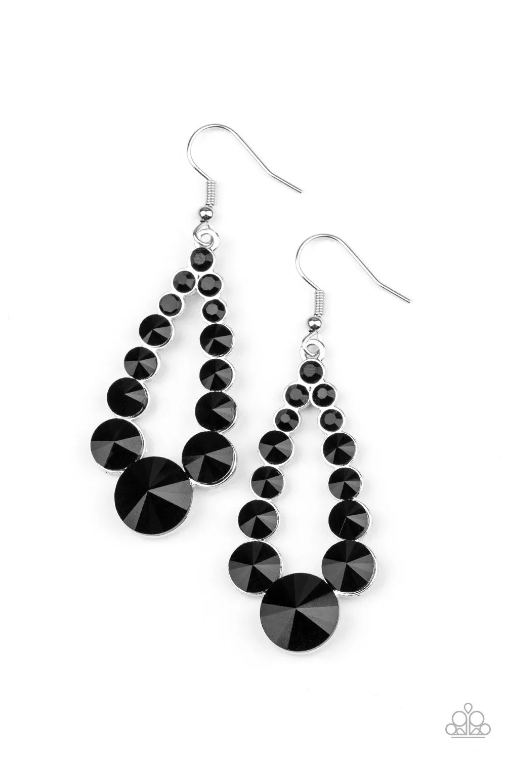 Paparazzi Accessories - Here GLOWS Nothing! - Black Earrings