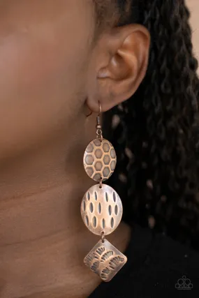 Paparazzi Accessories - Mixed Movement - Copper Earrings