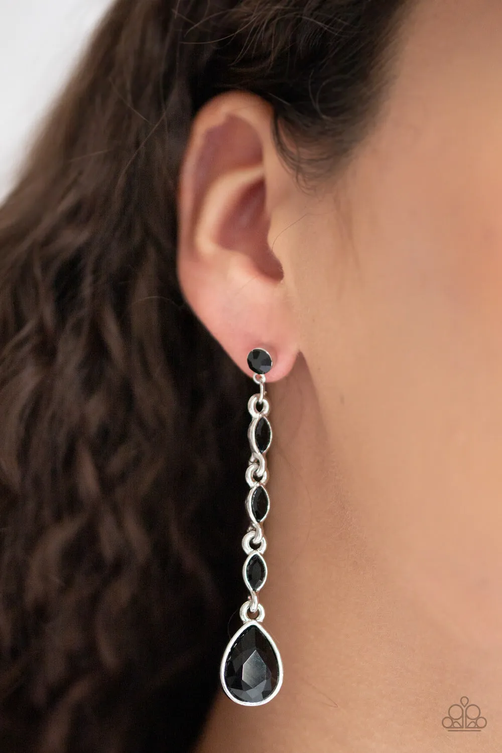 Paparazzi Accessories - Must Love Diamonds - Black Earrings