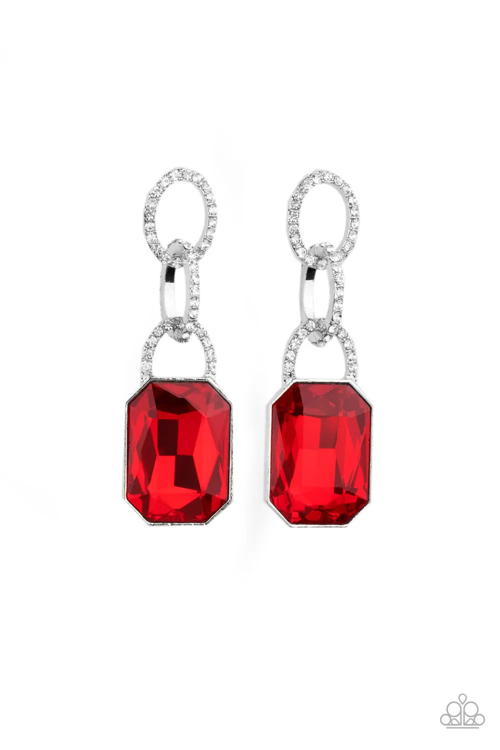 Paparazzi Accessories - Superstar Status - Red Earrings