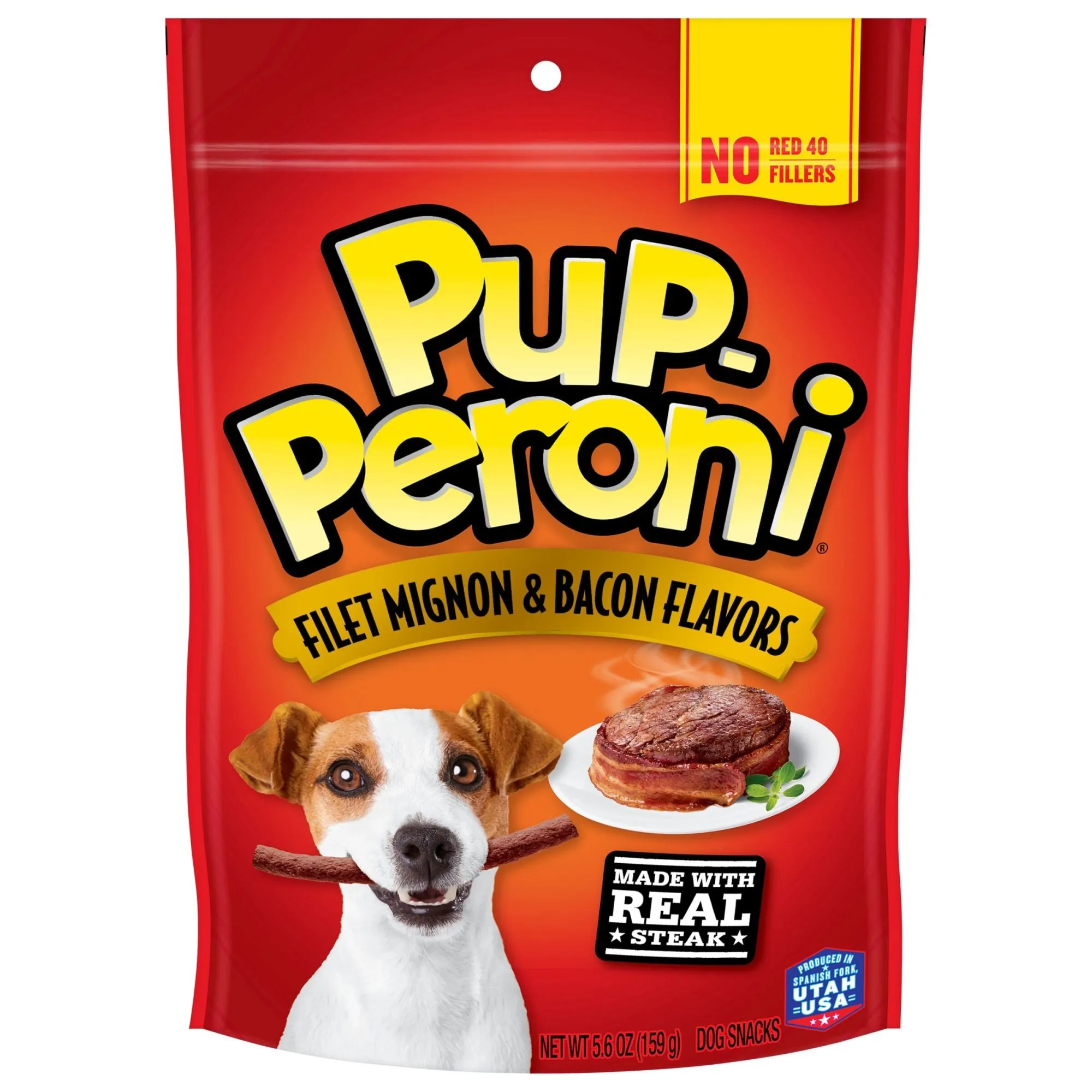 Pup-Peroni Filet Mignon & Bacon Flavor Dog Treats, 5.6oz Bag