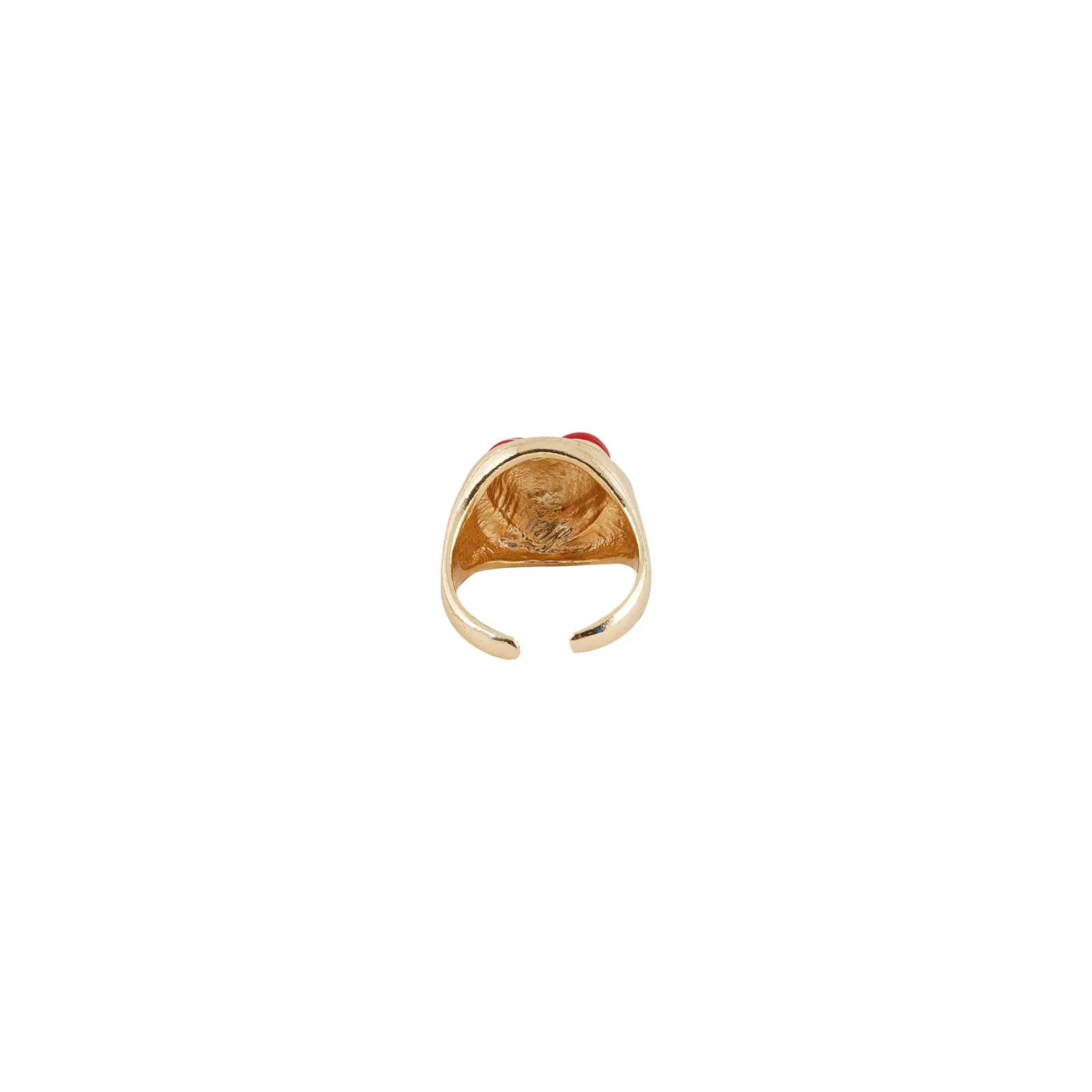 Red Heart Signet Ring